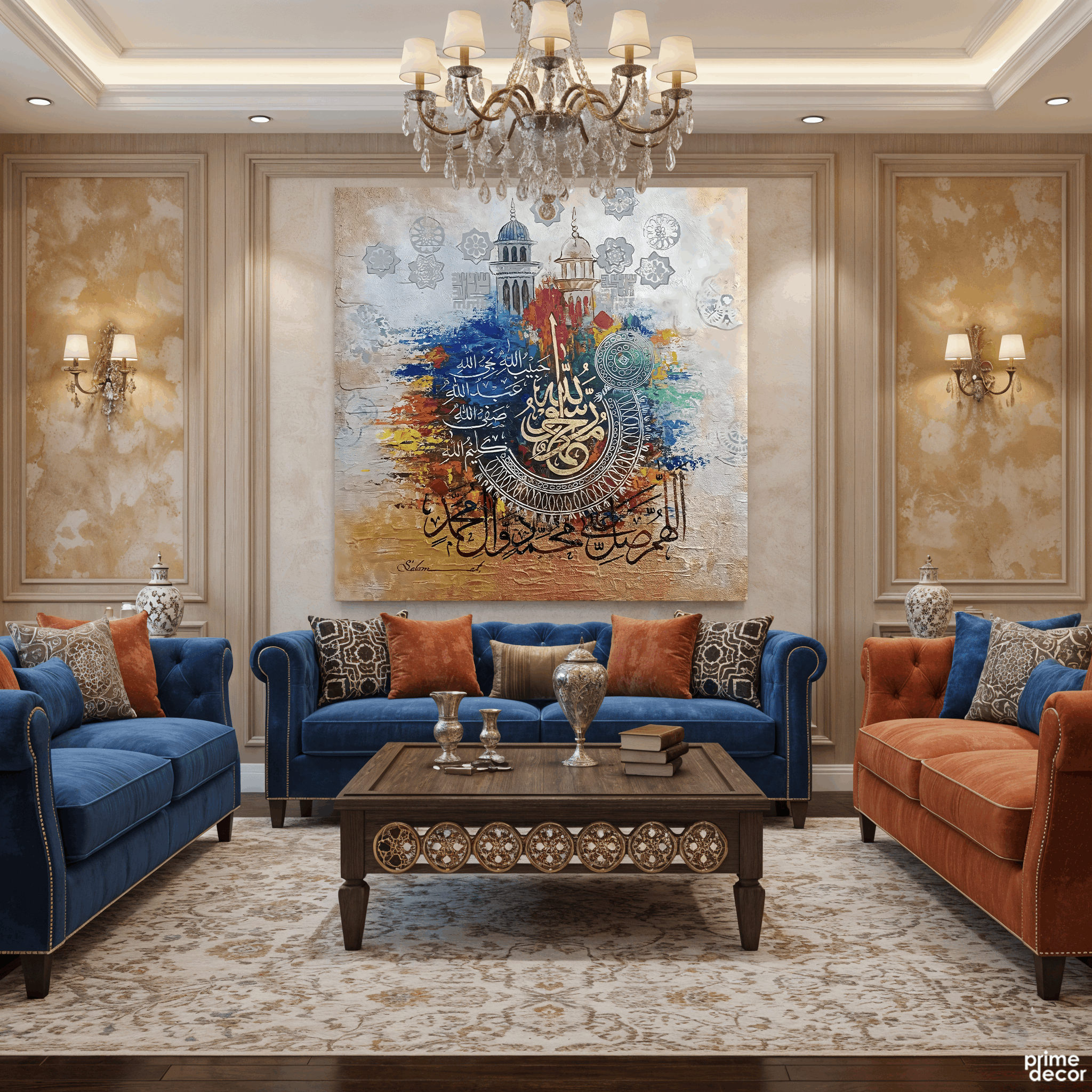 Muhammad-ur-Rasulullah Abstract Calligraphy Painting