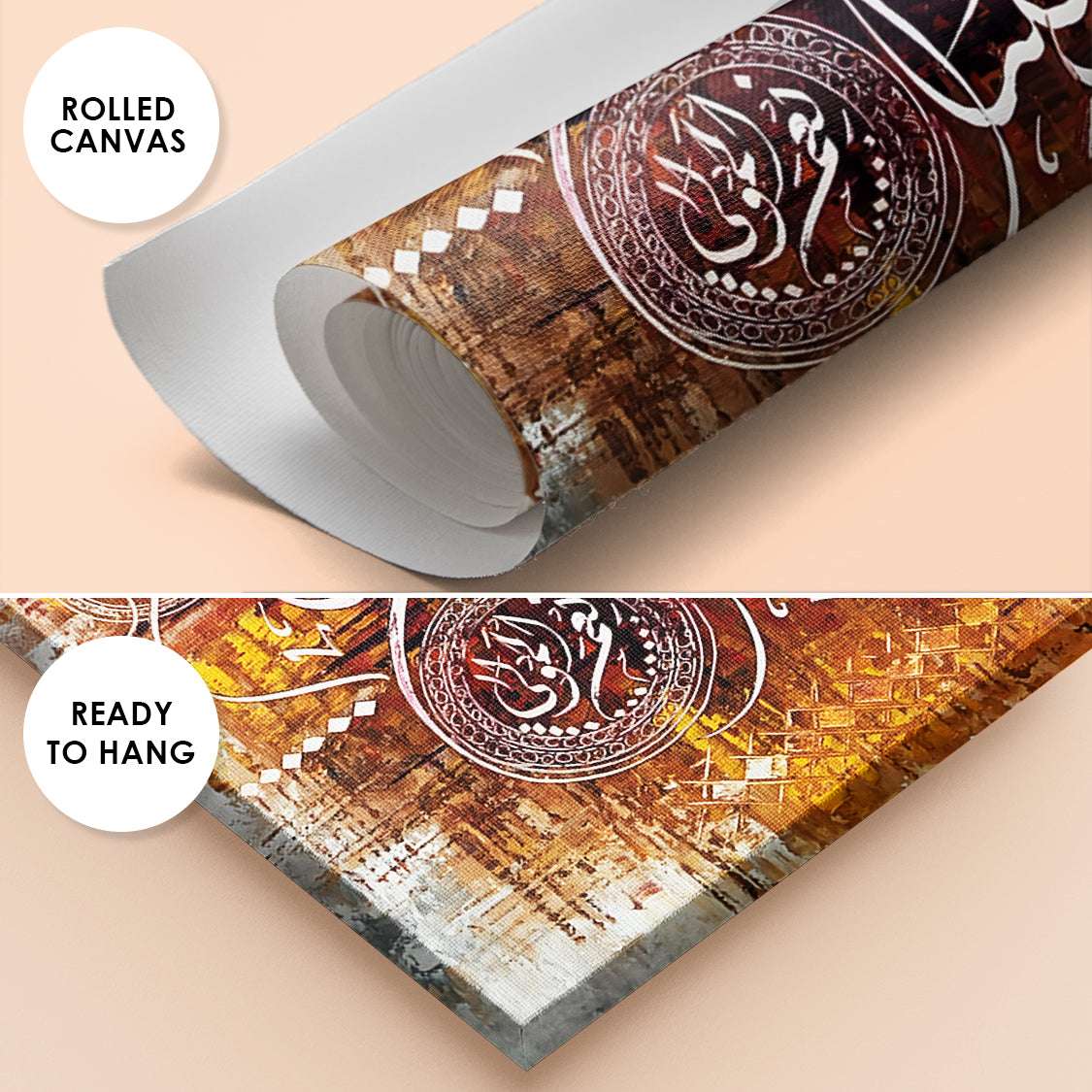 "Hasbunallahu wa ni'mal wakeel" Abstract Calligraphy Handmade Painting