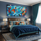 Names of the Prophet (PBUH) Abstract Calligraphy Handmade Painting