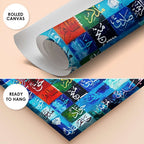 Names of the Prophet (PBUH) Abstract Calligraphy Handmade Painting