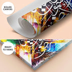 Ayat an-Nur "Allahu Nur" Abstract Calligraphy Handmade Painting