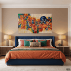 Names of Allah (S.W.T) Abstract Calligraphy Handmade Painting