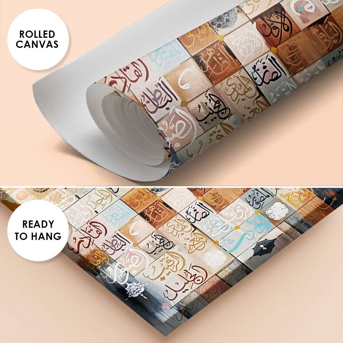 Asma-ul-Husna Grid Abstract Handmade Painting