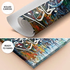 SubhanAllahi wa Bihamdihi SubhanAllahil Azeem Abstract Handmade Painting