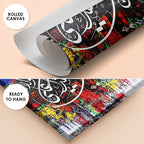 Man Kunto Maula Calligraphy Abstract Handmade Painting