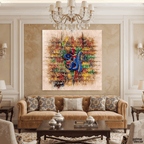 Asma-ul-Husna Calligraphy Grid Abstract Handmade Painting