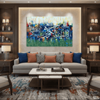 Surah Al-Kawthar Calligraphy Abstract Handmade Painting