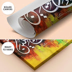 Dua of Yunus "La Ilaha Illa Anta" Abstract Panoramic Handmade Painting