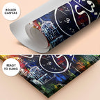 Fabi Ayyi Ala i Rabbikuma Tukazziban Mosque Abstract Handmade Painting