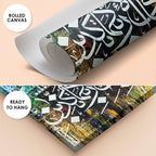 Fabi Ayyi Ala i Rabbikuma Tukazziban Mosque Abstract Handmade Painting