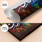 Fabi Ayyi Ala i Rabbikuma Tukazziban Metallic Abstract Handmade Painting