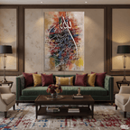 Ayah al-Kursi on Abstract Textured Canvas Handmade Painting