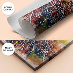 Ayah al-Kursi on Abstract Textured Canvas Handmade Painting