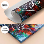 Subhan Allahi Wa Bihamdihi Fiery Abstract Handmade Painting