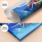 Hasbunallahu wa Ni'mal Wakeel Blue Abstract Handmade Painting