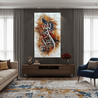 Vertical Subhan Allahil Azeem Abstract Calligraphy Handmade Painting