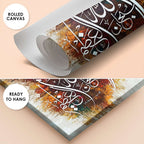 Vertical Subhan Allahil Azeem Abstract Calligraphy Handmade Painting