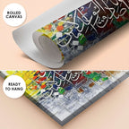 The Shahada Calligraphy Mosque Abstract Multi-Color Handmade Painting