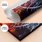 Ayat al-Kursi Calligraphy Golden Mosque Abstract Handmade Painting