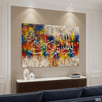 Hasbunallahu wa Ni'mal Wakeel Dynamic Abstract Calligraphy Handmade Painting