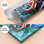 Wa huwal 'Aliyyul 'Adheem Abstract Calligraphy Handmade Painting