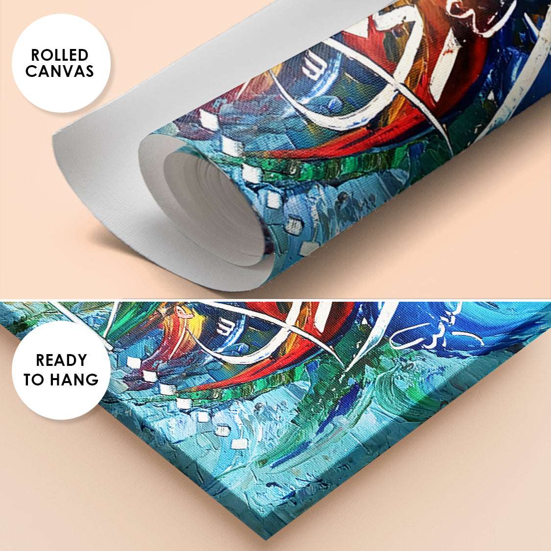 Wa huwal 'Aliyyul 'Adheem Abstract Calligraphy Handmade Painting