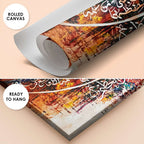 Ayat al-Kursi Full Calligraphy Circular Abstract Handmade Painting