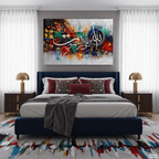 Ayat an-Nur Calligraphy Abstract Multi-Color Handmade Painting