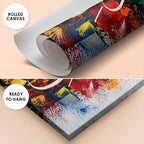 Ayat an-Nur Calligraphy Abstract Multi-Color Handmade Painting