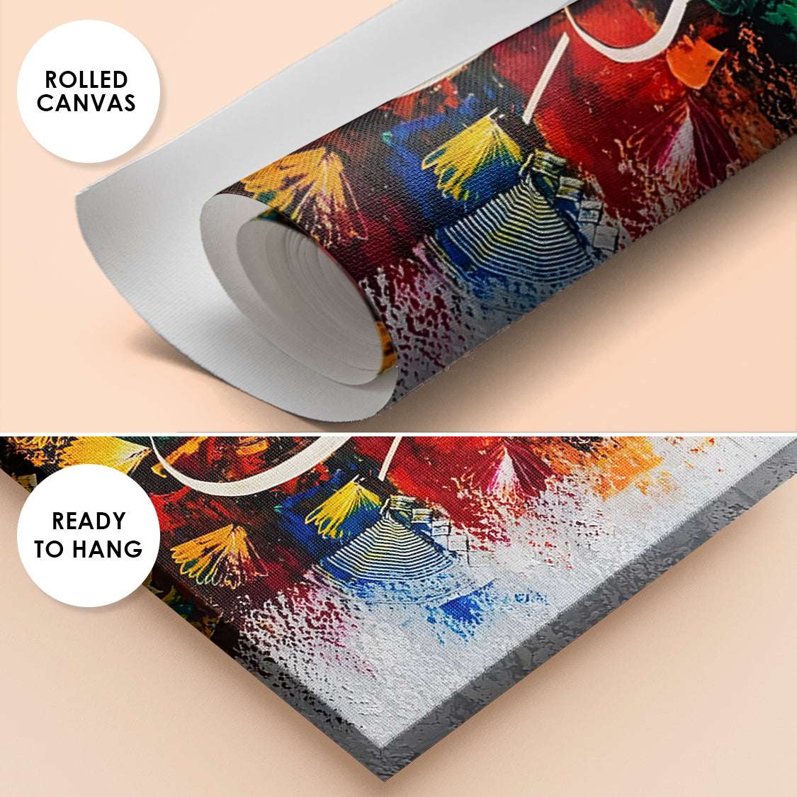 Ayat an-Nur Calligraphy Abstract Multi-Color Handmade Painting