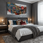 Ayat al-Kursi "Allahu La ilaha illa Huwa" Abstract Calligraphy Painting