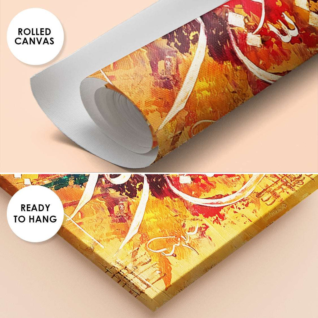 "Ya Hayyu Ya Qayyum" Abstract Calligraphy Handmade Painting