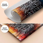 Full Ayat al-Kursi Calligraphy Abstract Handmade Painting