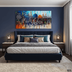 Dua of Yunus "La ilaha illa anta" Mosque Domes Abstract Handmade Painting